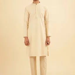 Manyavar Men Embroidered Regular Beads and Stones Kurta with Pyjamas-image-97