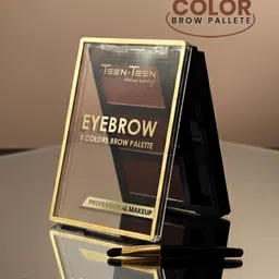 TEEN TEEN COSMETICS 3 Colors Eyebrow Enhancer Powder Palette- 4 g- Shade- 02 image 2
