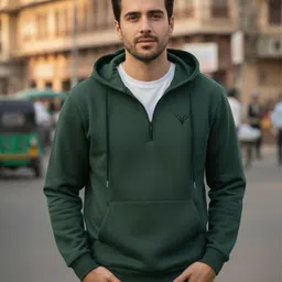 indiclub Men Full Sleeve Self Design Hooded Sweatshirt-picture-10