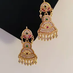 OM KRISHIV COLLECTION Geometric Drop Earrings image 2