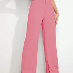 BAESD Women Relaxed Straight Leg High-Rise Non Iron Trousers-picture-11