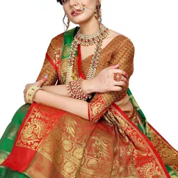 jayant creation Green Art Silk Barasi Sarees image 3