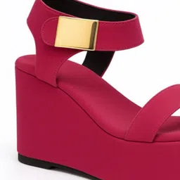 GLO GLAMP Party Wedge Sandals with Buckles image 2