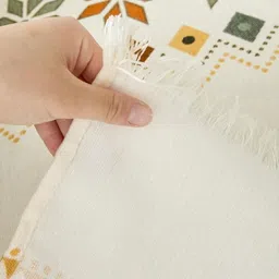 HOMETHREADS White Embroidered Sofa Cover image 3