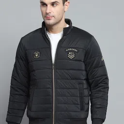 Monte Carlo Men Mock Collar Graphic Printed Casual Padded Jacket-image-60