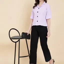 Ethnik Ease Women Puff Sleeve Linen Shirt Style Top image 2