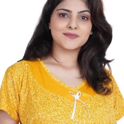 PURSA Women Printed Maxi Nightdress image 5