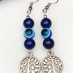 Zhupuk Silver-Plated Brass Crystals Drop Earrings-picture-23