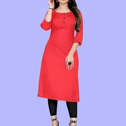 Coft Women Yoke Design Keyhole Neck Cold-Shoulder Sleeves Thread Work Crepe Kurta-image-23