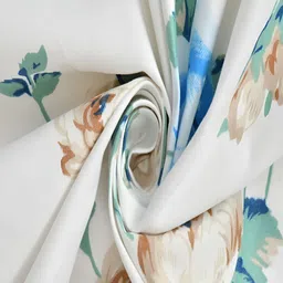 Aura 8-Pcs White & Blue Printed 160 TC DiwanSet image 4