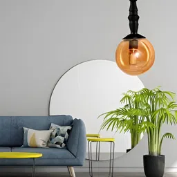 KINIS Brown & Black Glass Ceiling Lamp image 2