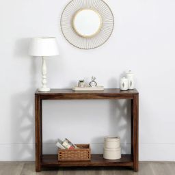 woodsworth from pepperfry Kryss Sheesham Wood Console Table in Scratch Resistant Provincial Teak Finish-picture-20