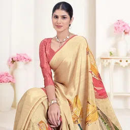 JIVORA Printed Pure Silk Saree image 4