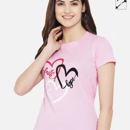 Dreambe Women Pack Of 3 Graphic Printed Round Neck Cotton T-shirts-picture-10
