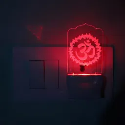 1ST TIME Red & White Acrylic Abstract Shaped Shaped Wall Lamp image 4