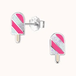 HighSpark Girls 925 Sterling Silver Popsicle Shaped Studs image 1