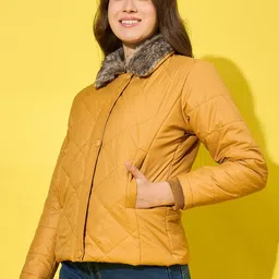 The Roadster Lifestyle Co Spreads Collar Quilted Winter Jacket image 5