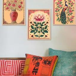 walllane Floral Wall Art With Frame Home Decor Wall Painting For Living Room Office Bedroom-picture-30