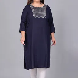 Sztori Women Embroidered Flared Sleeves Thread Work Kurta-image-73