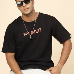 Metronaut Graphic Printed Oversized Pure Cotton T-shirt-picture-30