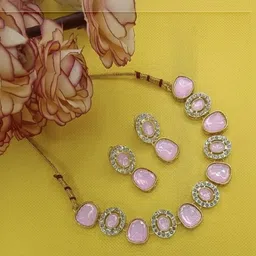 Women Click Stone-Studded Copper Jewellery Set-picture-16