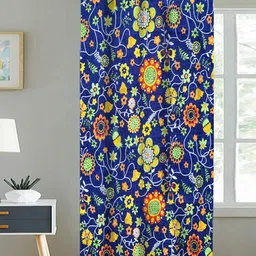 ANA Multicoloured Floral Printed Cotton Room Darkening Door Curtain-picture-29