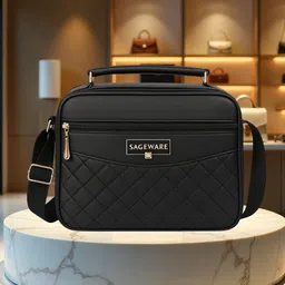 SAGEWARE Women Colourblocked Solid Crossbody Quilted Sling Bag-picture-39