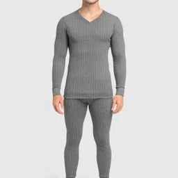 Lux Cozi Men Ribbed V-Neck Thermal Set-picture-11