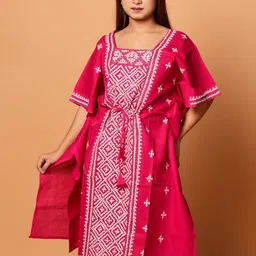 Laa Calcutta Embroidered Nightdress-image-30