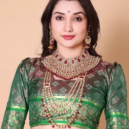 jayant creation Yellow Silk Blend Patola Sarees image 3