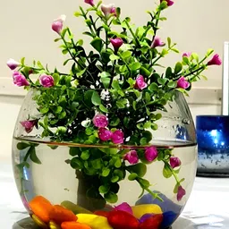 LHC Transparent Round Shaped 4 Inch Centerpiece Glass Vase image 3