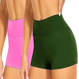 ORLIZEA Women Set Of 2 Multi Color Solid Cotton Blend Boy Shorts-picture-28