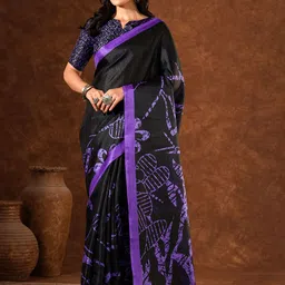 HERE&NOW Women Abstract Printed Sarees-picture-23