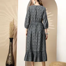 Nayam By Lakshita Floral Print Fit & Flare Midi Dress image 4