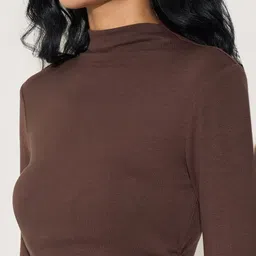Honey by Pantaloons Women High Neck Fitted Crop Top-image-18
