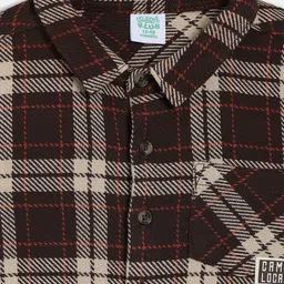 MINI KLUB Boys Checked Spread Collar Cotton Casual Shirt image 3