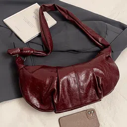 StyleCast x Revolte PU Half Moon Shoulder Bag image 1