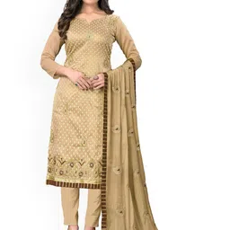 HERE&NOW Paisley Embroidered Unstitched Dress Material-picture-25