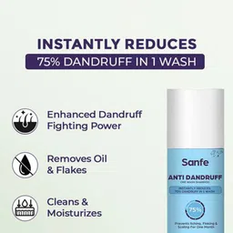Sanfe Set Of 3 Anti Dandruff One Wash Shampoo Removes Dandruff - 50 ml Each image 3