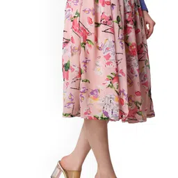 MINOS Printed Flared Knee Length Skirt image 2