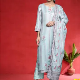 Varanga Women Floral Printed Kurta with Palazzo & Dupatta-picture-28