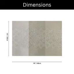 LUXEHOME INTERNATIONAL Grey 2 Pieces Textured Anti-Skid Table Placemats image 4