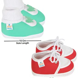 NESKA MODA Girls Set of 2 Cotton Booties image 2