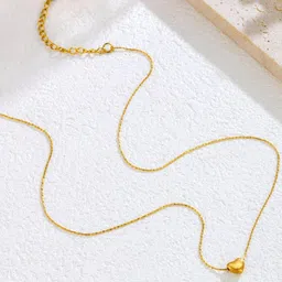 SALVE Heart Shaped Pendant Minimal Chain image 4