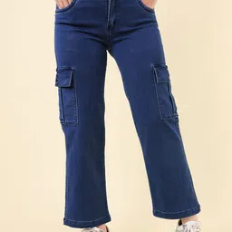 DAZORA Women Straight Fit Cargos Trousers-image-13