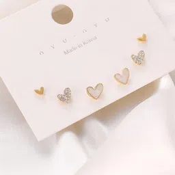 Estailo fashion Heart Shaped Studs Earrings-picture-17