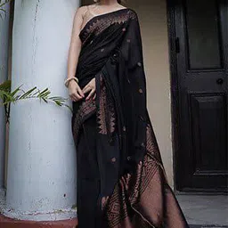 Sanwariya Silk Woven Design Zari Silk Blend Kanjeevaram Saree-picture-24