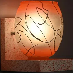 SOMIL Orange Glass Cylinder Printed Wall Lamps-picture-20