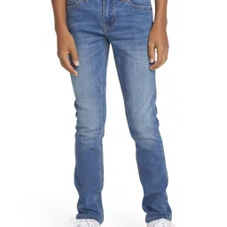 Levis Boys Regular Fit Mid-Rise Light Fade Jeans image 3