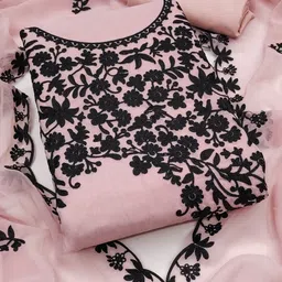 HMP Fashion Women Embroidered Unstitched Dress Material-image-53